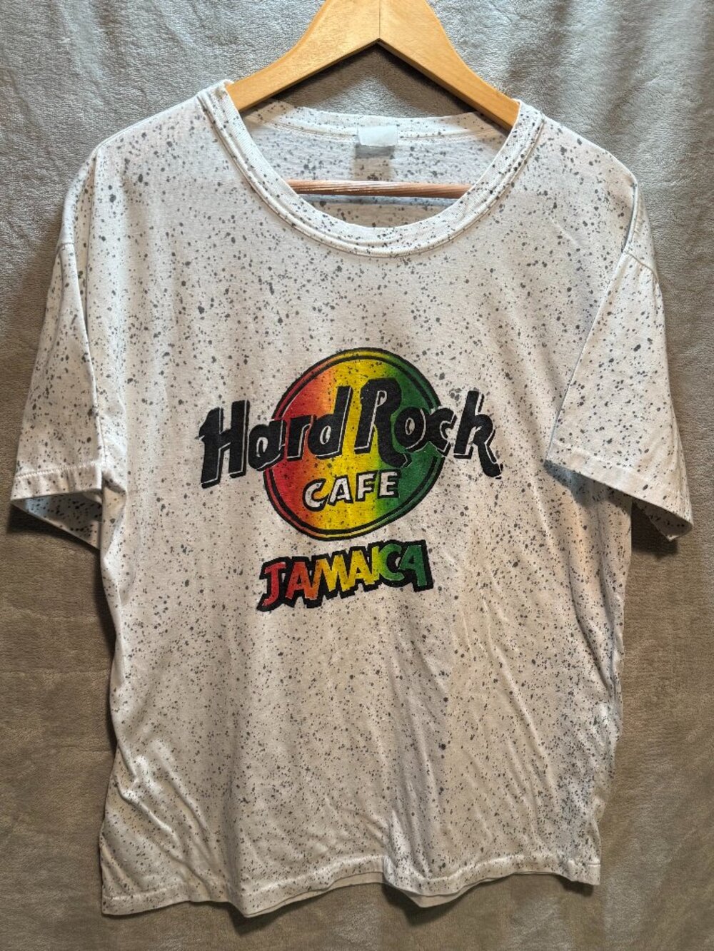 Vintage Hard Rock Cafe Jamaica Soft Speckled Graphic Tee Unisex M - 50% Donated